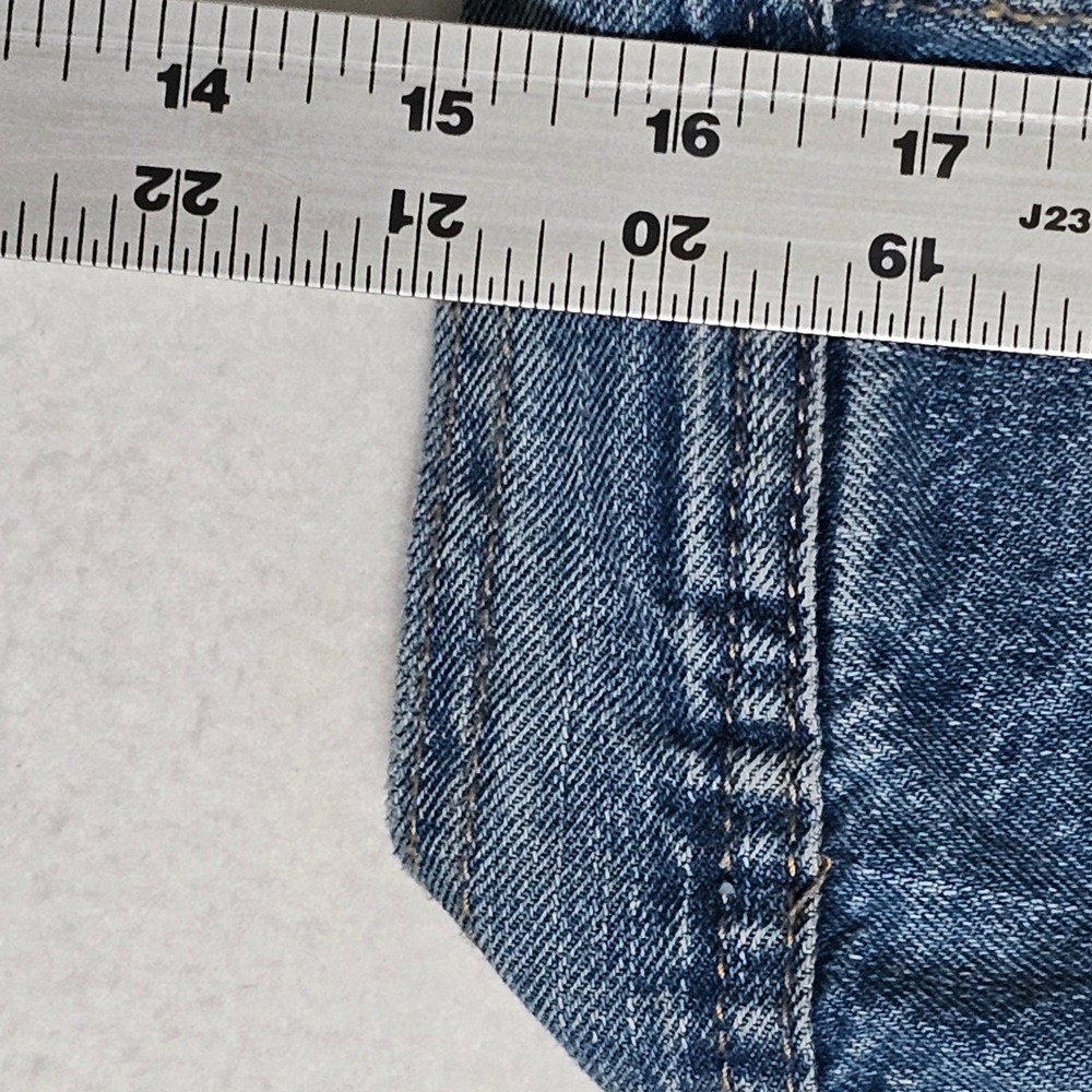 Mossimo Supply Co Womens Medium Wash Distressed Denim Vest Blue Size M F16740028 - Picture 4 of 10